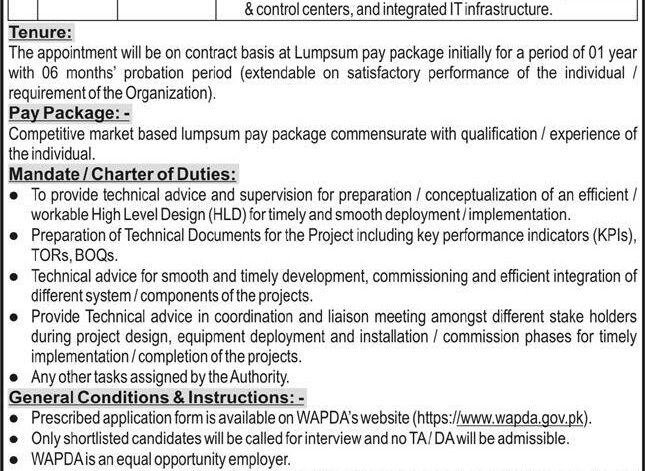 WAPDA Jobs 2024 Official Advertisement 2026